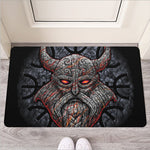 Ancient Viking Norse God Odin Print Rubber Doormat