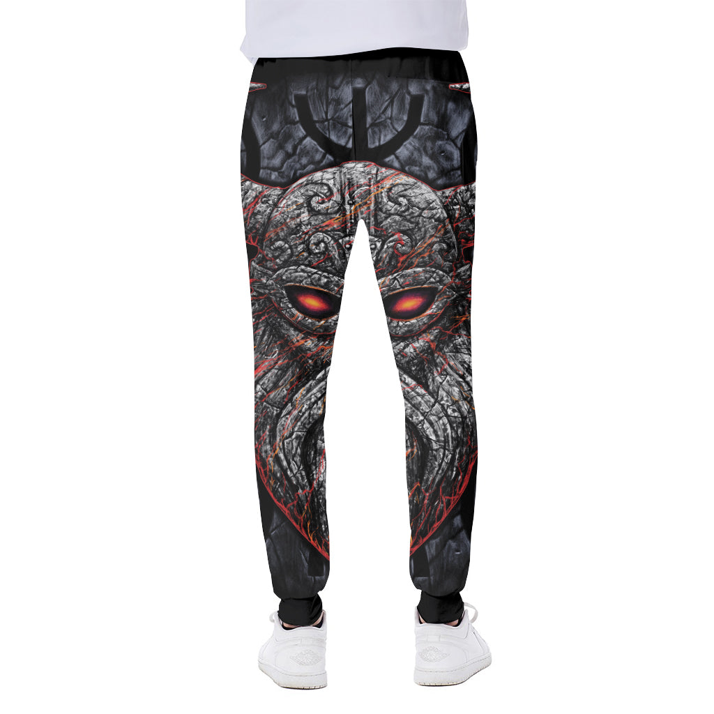 Ancient Viking Norse God Odin Print Scuba Joggers