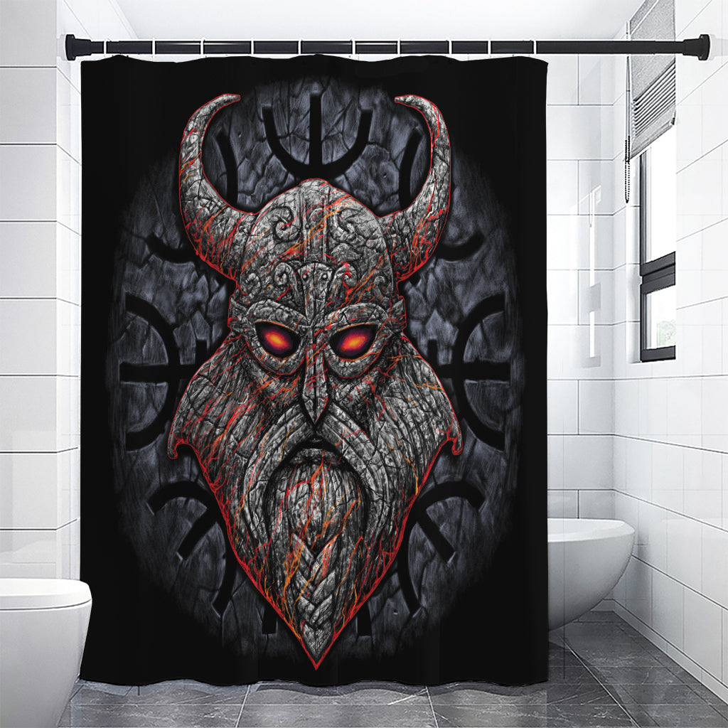 Ancient Viking Norse God Odin Print Shower Curtain