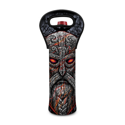 Ancient Viking Norse God Odin Print Single Neoprene Wine Tote