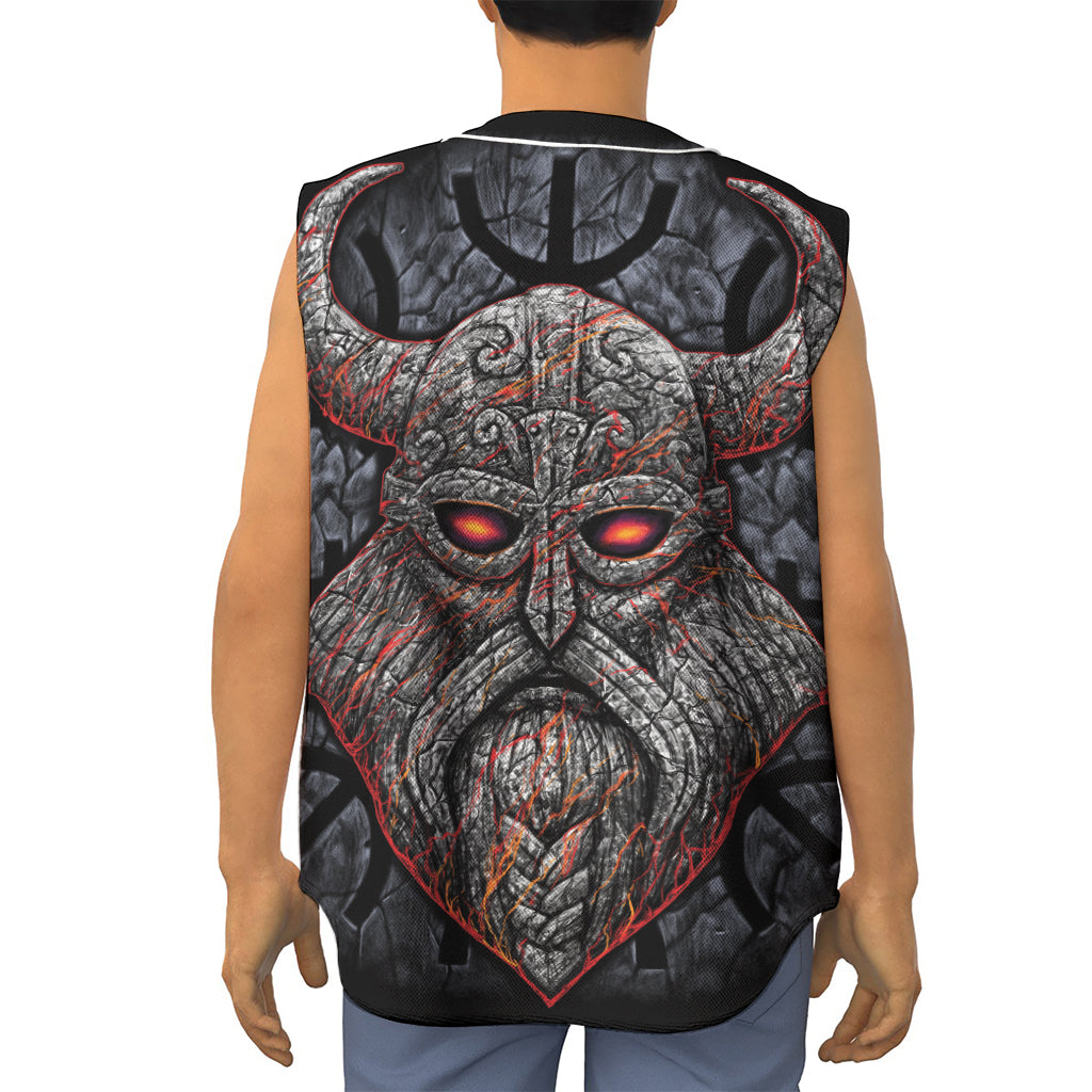 Ancient Viking Norse God Odin Print Sleeveless Baseball Jersey