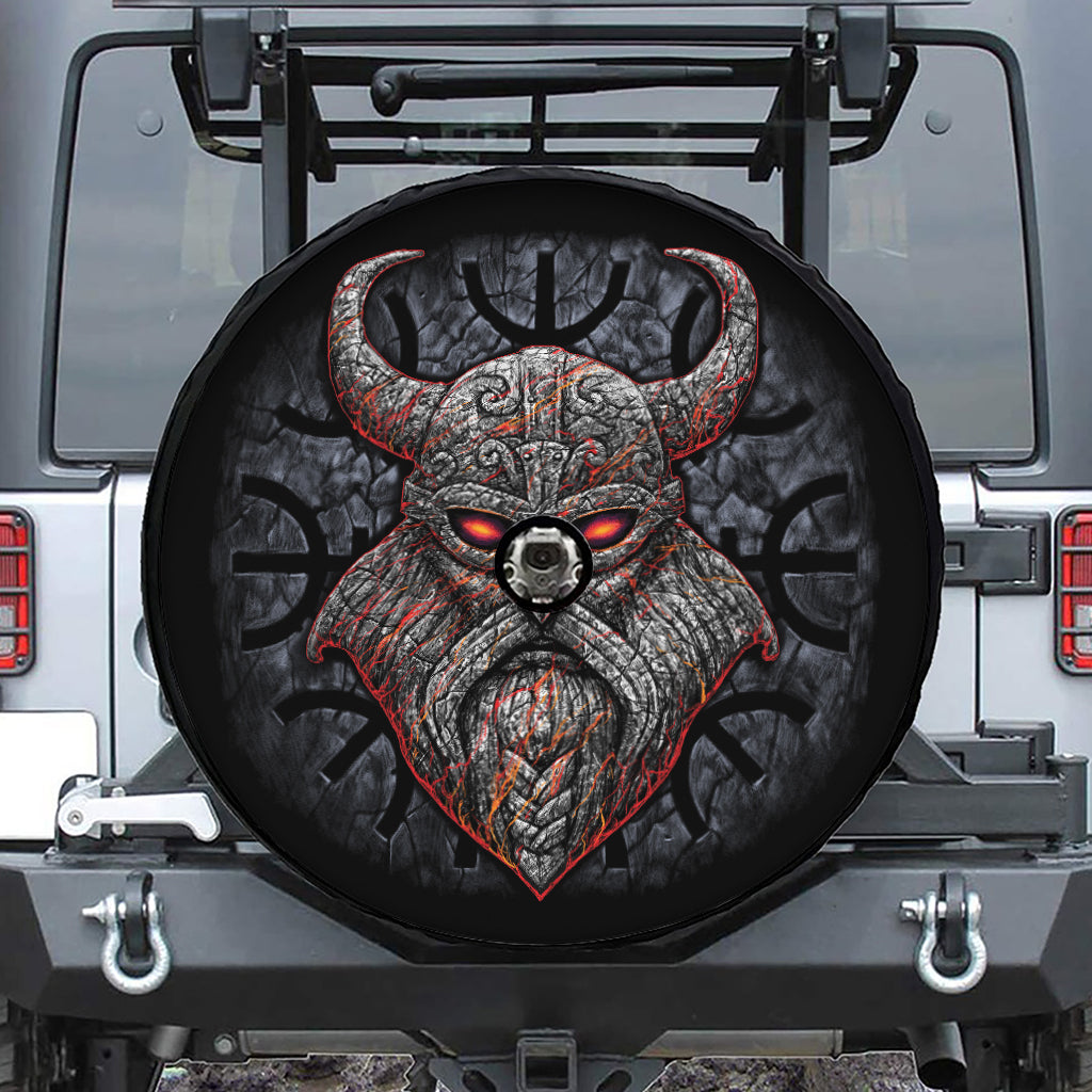 Ancient Viking Norse God Odin Print Tire Cover With Camera Hole