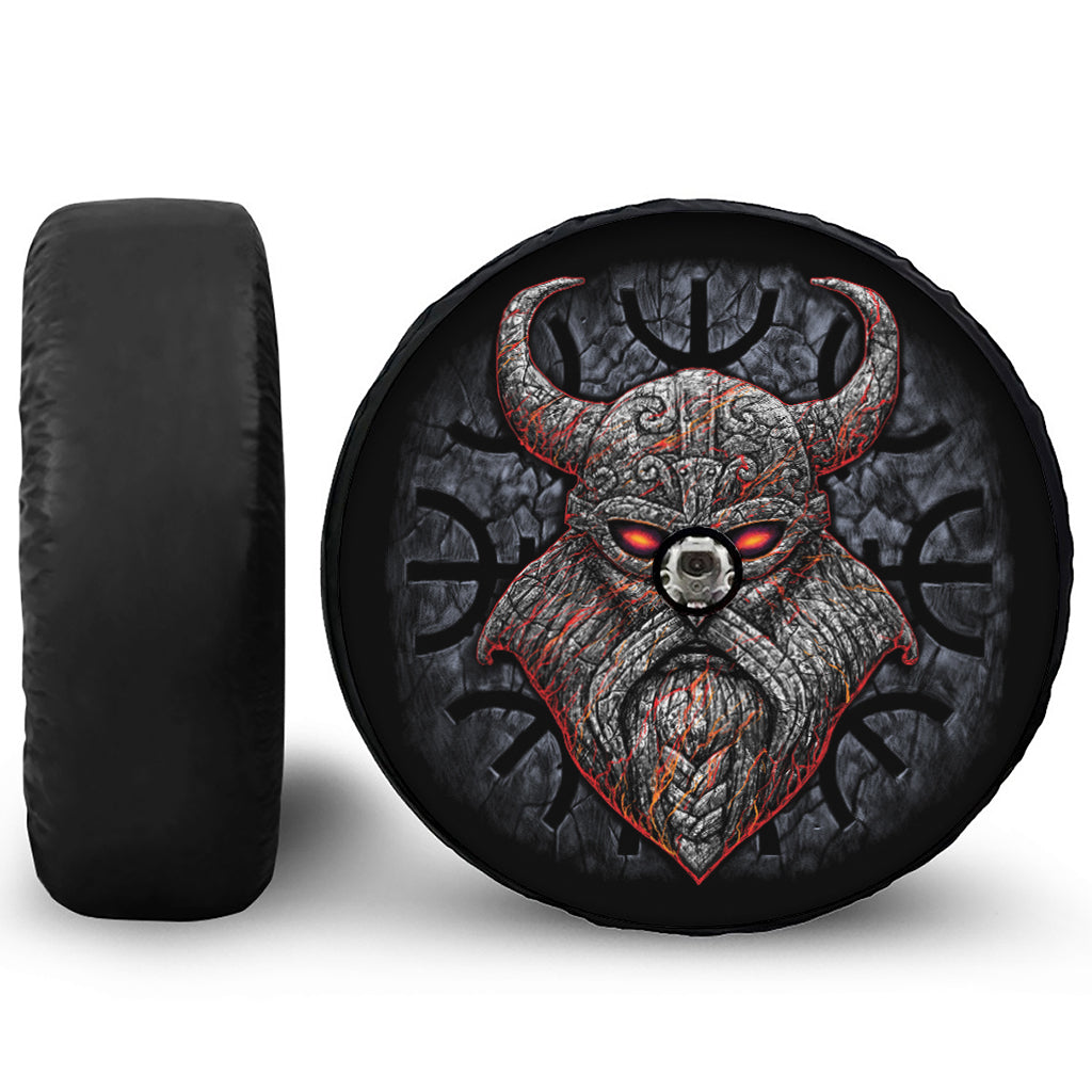 Ancient Viking Norse God Odin Print Tire Cover With Camera Hole