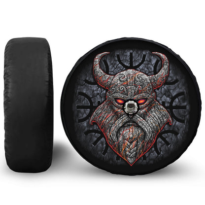 Ancient Viking Norse God Odin Print Tire Cover With Camera Hole