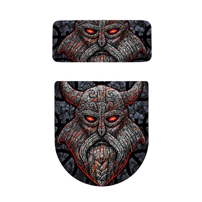 Ancient Viking Norse God Odin Print Toilet Lid And Tank Cover Set