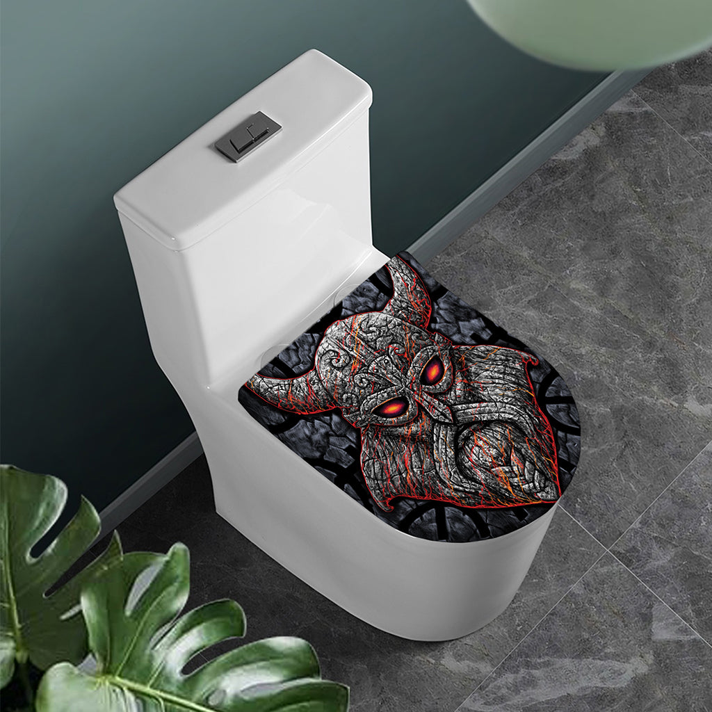 Ancient Viking Norse God Odin Print Toilet Lid Cover