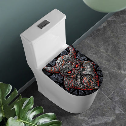 Ancient Viking Norse God Odin Print Toilet Lid Cover
