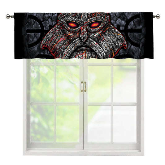 Ancient Viking Norse God Odin Print Window Valance