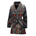 Ancient Viking Norse God Odin Print Women's Bathrobe