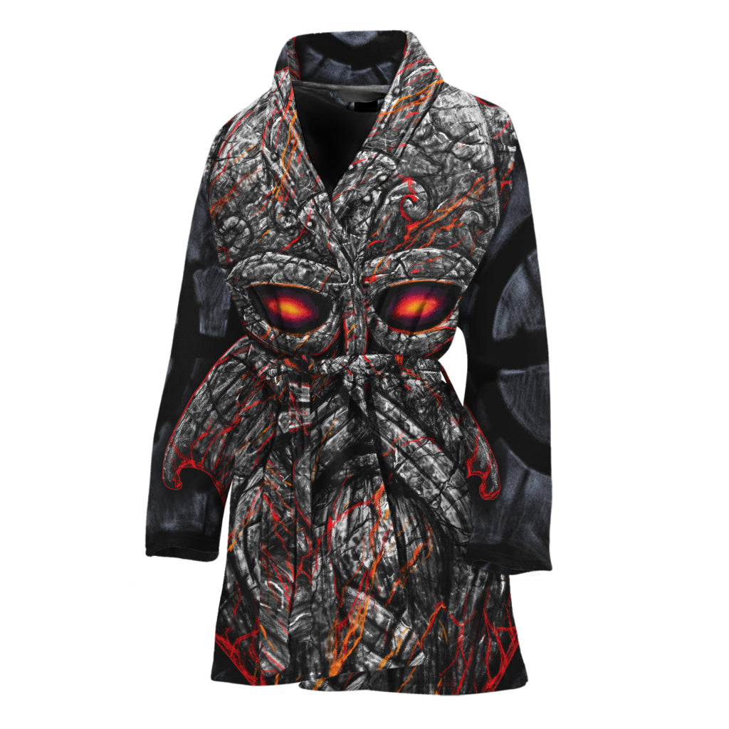 Ancient Viking Norse God Odin Print Women's Bathrobe