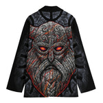 Ancient Viking Norse God Odin Print Women's Cotton Blazer