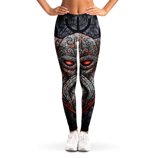 Ancient Viking Norse God Odin Print Women's Leggings