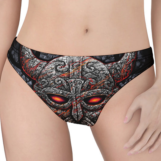 Ancient Viking Norse God Odin Print Women's Thong