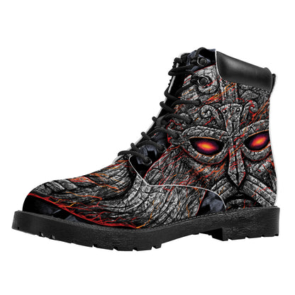Ancient Viking Norse God Odin Print Work Boots