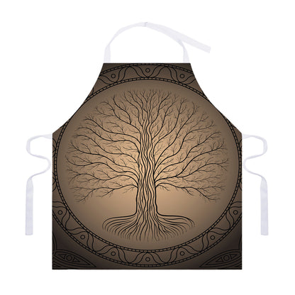 Ancient Yggdrasil Tree Print Adjustable Apron