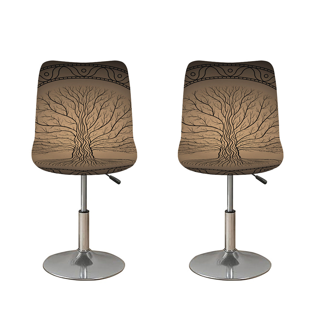 Ancient Yggdrasil Tree Print Bar Stool Covers