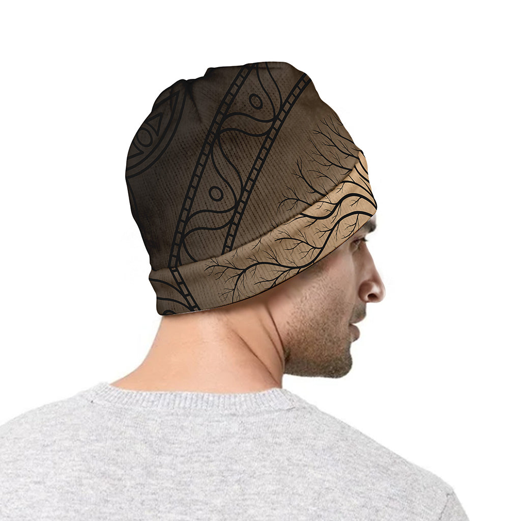 Ancient Yggdrasil Tree Print Beanie