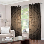 Ancient Yggdrasil Tree Print Blackout Grommet Curtains