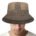 Ancient Yggdrasil Tree Print Bucket Hat