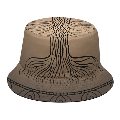 Ancient Yggdrasil Tree Print Bucket Hat