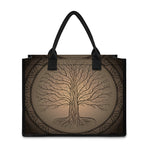 Ancient Yggdrasil Tree Print Canvas Tote Bag