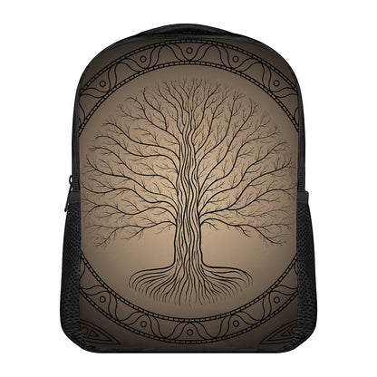 Ancient Yggdrasil Tree Print Casual Backpack