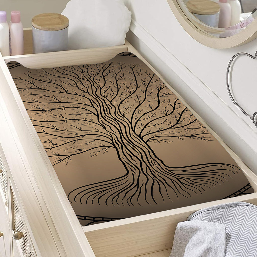 Ancient Yggdrasil Tree Print Changing Pad Cover