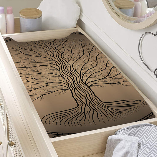 Ancient Yggdrasil Tree Print Changing Pad Cover