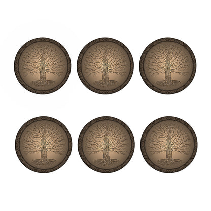 Ancient Yggdrasil Tree Print Coaster Set