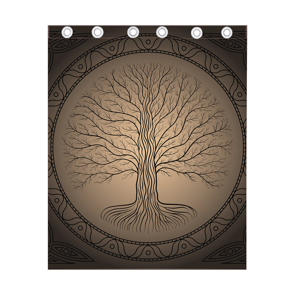 Ancient Yggdrasil Tree Print Curtain