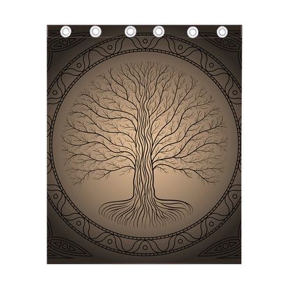 Ancient Yggdrasil Tree Print Curtain