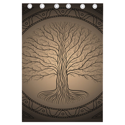 Ancient Yggdrasil Tree Print Curtain