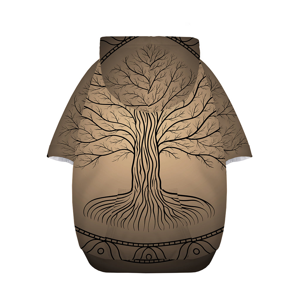 Ancient Yggdrasil Tree Print Dog Zip Up Hoodie
