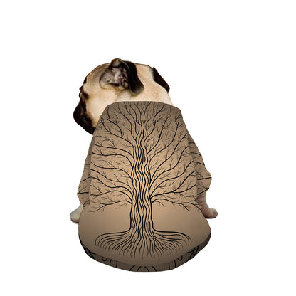 Ancient Yggdrasil Tree Print Dog Zip Up Jacket