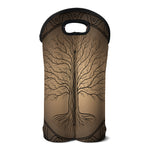 Ancient Yggdrasil Tree Print Double Neoprene Wine Tote