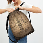 Ancient Yggdrasil Tree Print Drawstring Backpack