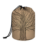 Ancient Yggdrasil Tree Print Drawstring Makeup Bag