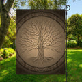Ancient Yggdrasil Tree Print Garden Flag