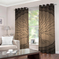 Ancient Yggdrasil Tree Print Grommet Curtains
