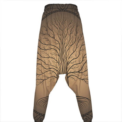 Ancient Yggdrasil Tree Print Hammer Pants
