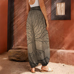 Ancient Yggdrasil Tree Print Harem Pants