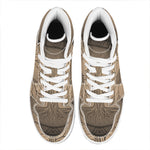 Ancient Yggdrasil Tree Print High Top Leather Sneakers