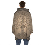 Ancient Yggdrasil Tree Print Hoodie Blanket