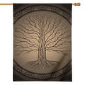 Ancient Yggdrasil Tree Print House Flag