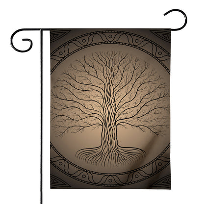Ancient Yggdrasil Tree Print House Flag