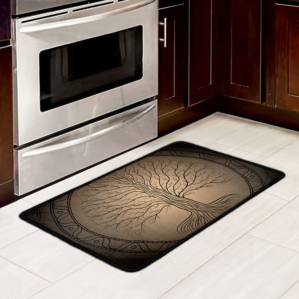 Ancient Yggdrasil Tree Print Kitchen Mat