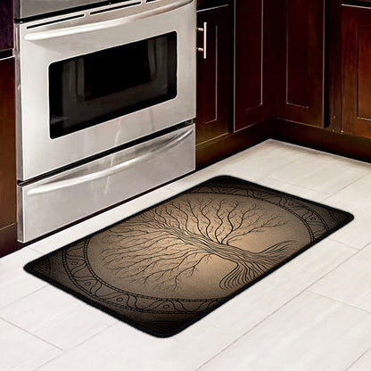 Ancient Yggdrasil Tree Print Kitchen Mat