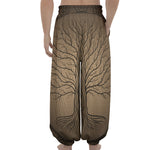 Ancient Yggdrasil Tree Print Lantern Pants