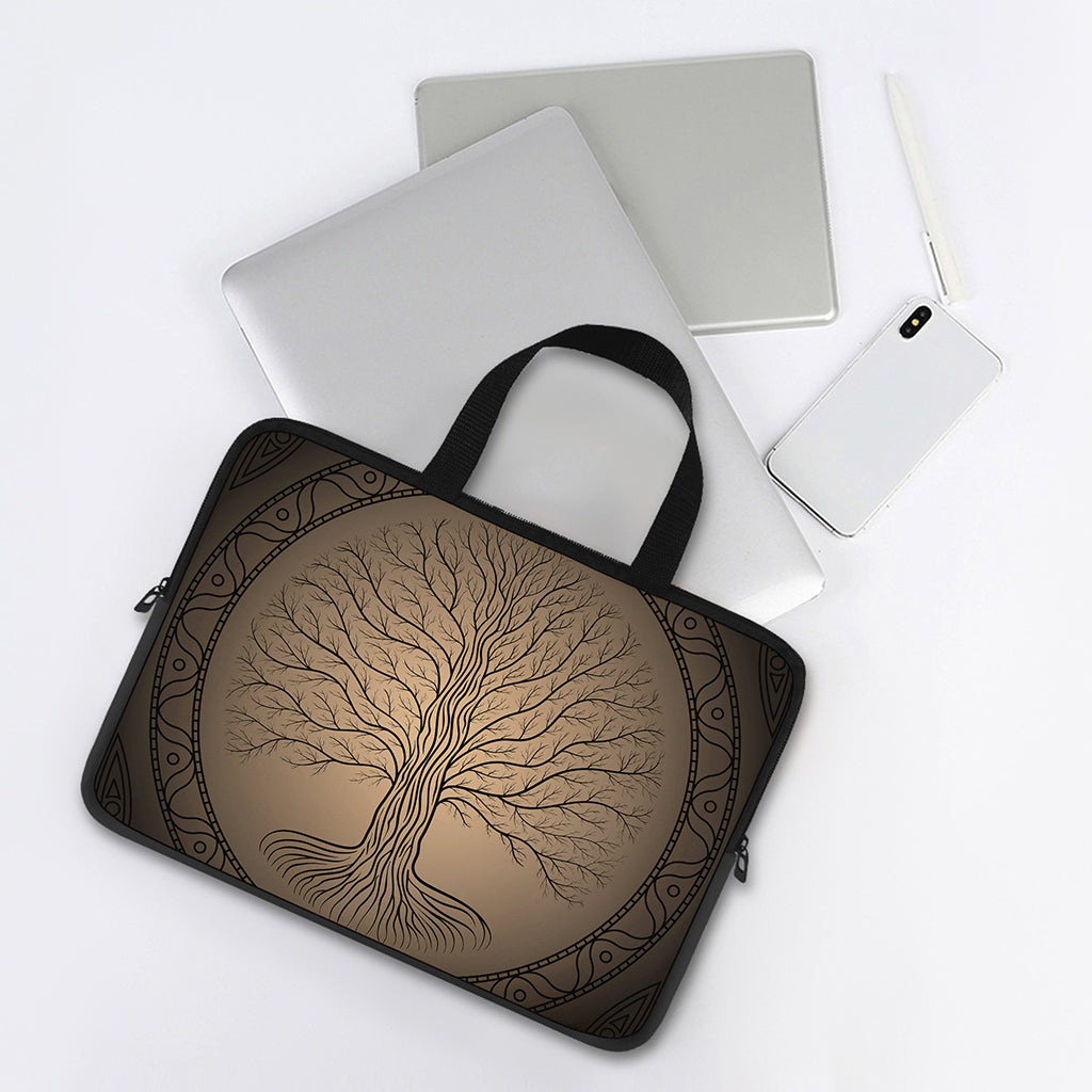 Ancient Yggdrasil Tree Print Laptop Sleeve With Handle