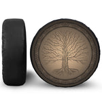 Ancient Yggdrasil Tree Print Leather Spare Tire Cover